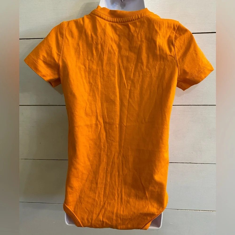 Ralph Lauren Toddler Sz 24m Lifeboat Orange Polo Bear‎ Cotton Jersey Bodysuit